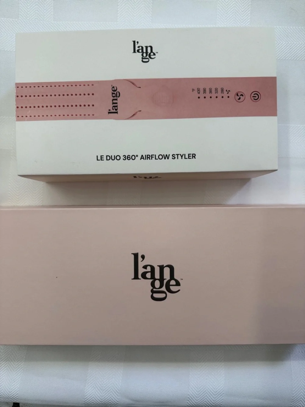 Lange Blush Le Duo 360 Airflow Hair Straightener / Styling Iron. 3 Piece Set.